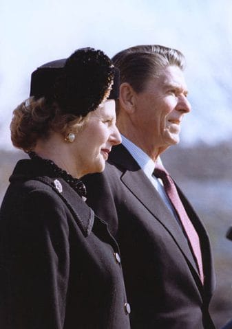 Margaret Thatcher y Ronald Reagan