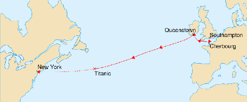 viaje inaugural del titanic