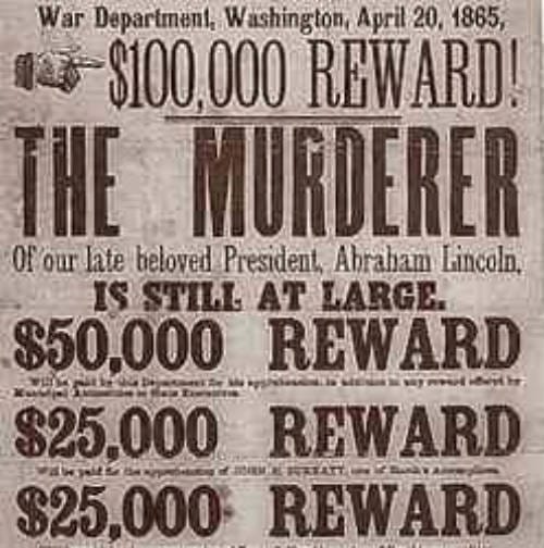 Recompensa por Wilkes Booth