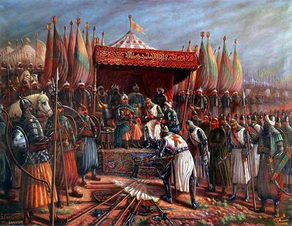 Rendición cristiana en Acre ante Saladino