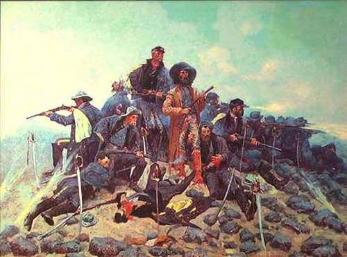 Custer y sus soldados
