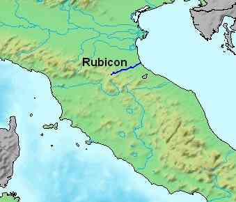 Ubicación del río Rubicón Ubicación del río Rubicón